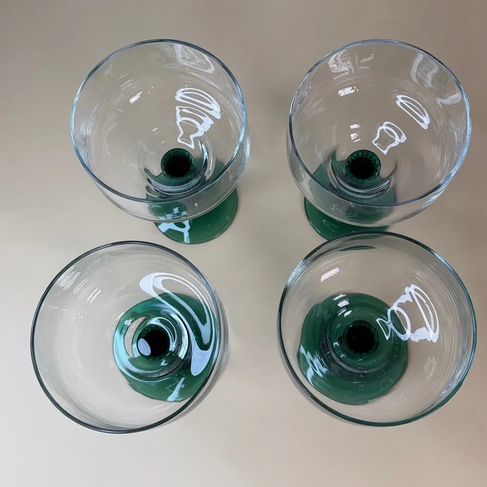 Southwestern Set of 4 Cactus Stem Margarita Glasses